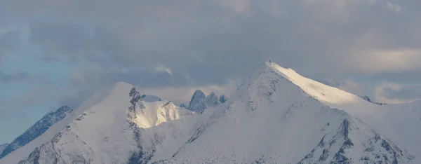 Paesaggio Invernale Dei Monti Tatra Veduta Delle Cime Innevate Dei — Foto Stock