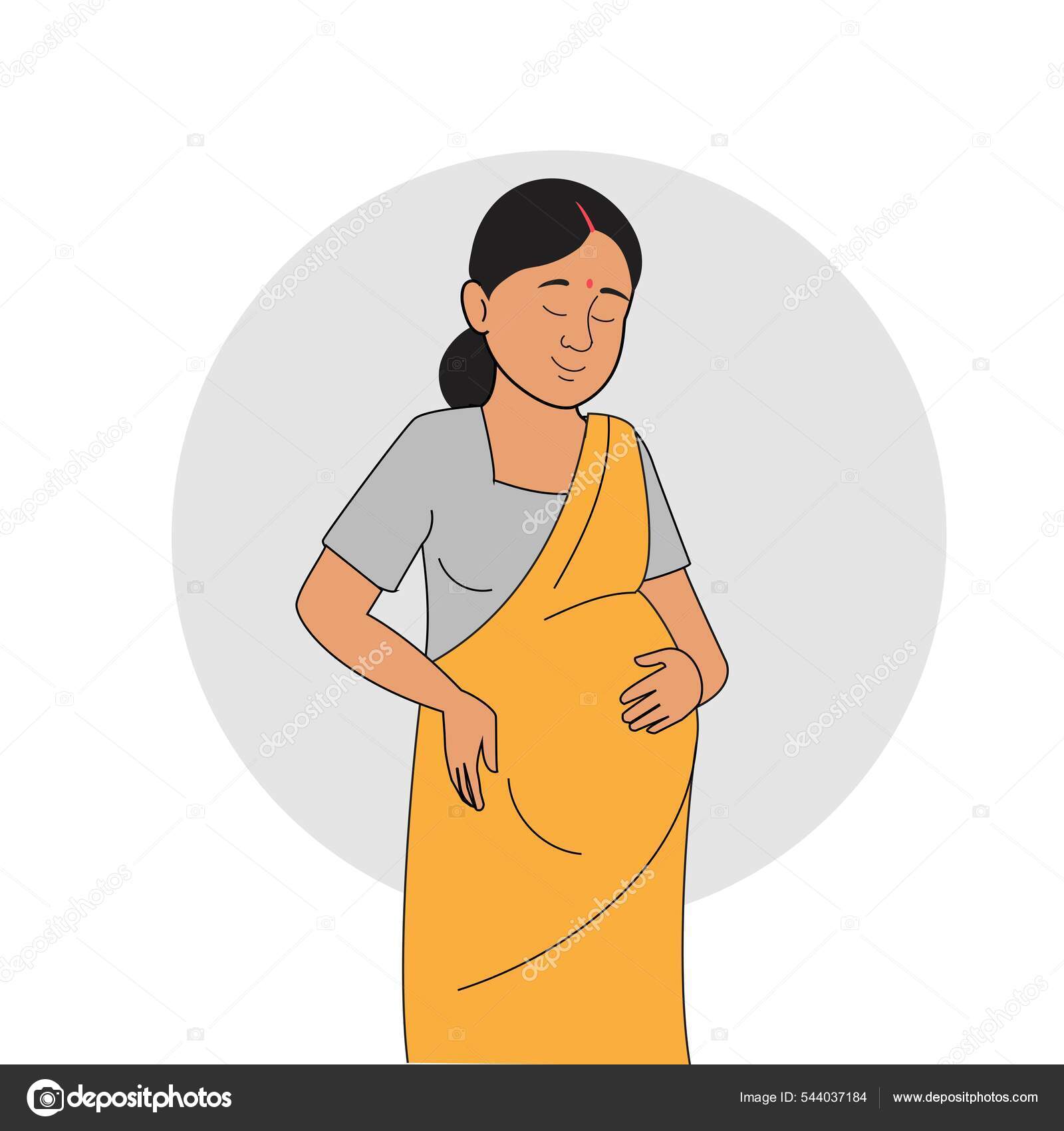 Indian Pregnant Women Pregnant Woman Stock Illustration By ©vectorslab 544037184