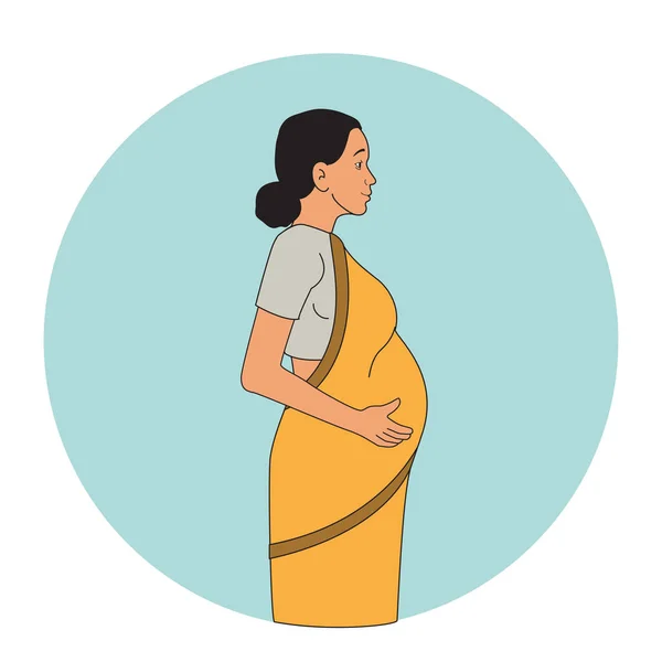 Indian Pregnant Woman Young Pregnant Woman — Stock Photo, Image