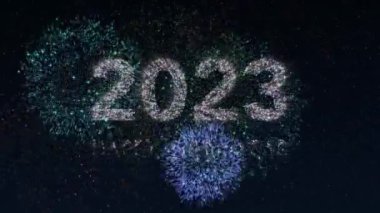 Mutlu Yıllar Meme Animasyonu. Mutlu yıllar 2023. Kutlama Kartı Soyut Parıldayan Parıltı Parçacığı