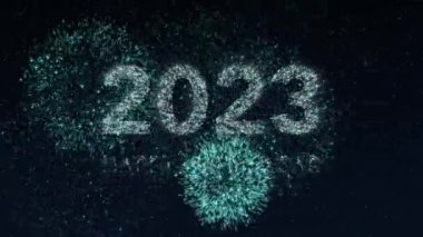 Mutlu Yıllar Meme Animasyonu. Mutlu yıllar 2023. Kutlama Kartı Soyut Parıldayan Parıltı Parçacığı