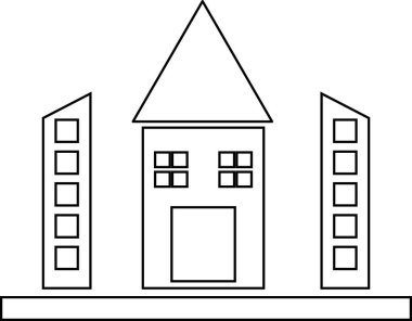 Gelecekteki binalar Simge, Modern Ev Simgesi Vektörü