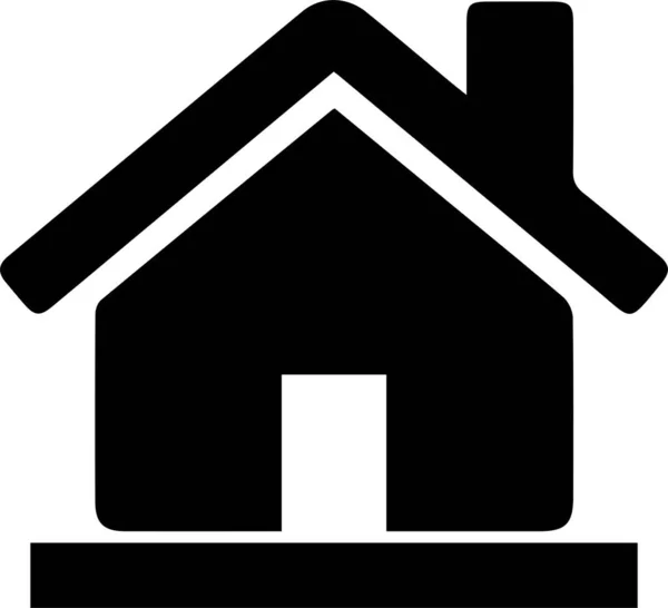 Wohnung Haus Symbol Vektor Illustration — Stockvektor