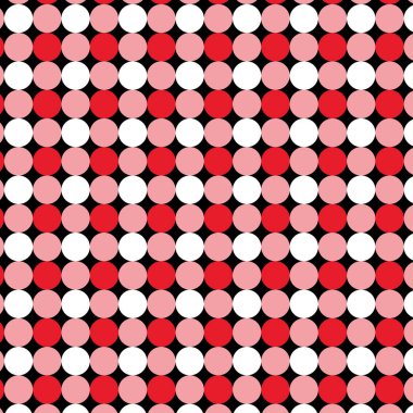 Kesintisiz renkli polka noktalı desene