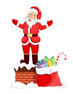 Bacada komik Noel Baba çizgi filmi. Noel ve Yeni Yıl