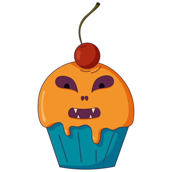 Sladká ikona v plochém stylu, pro halloween party nebo Den díkůvzdání. — Stockový vektor