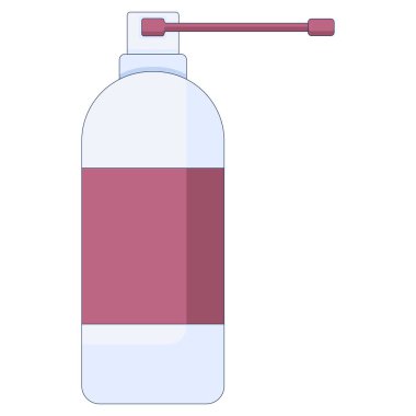 Tıbbi konsept. Boğaz spreyleri. Soğuk algınlığı, grip, öksürük şurubu boğaz spreyleri, beyaz arka planda izole edilmiş.. 