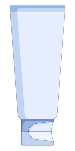 Illustrazione vettoriale di tubo crema in uno stile piatto isolato su uno sfondo bianco. — Vettoriale Stock