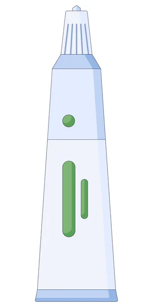 Illustrazione vettoriale di tubo crema in uno stile piatto isolato su uno sfondo bianco. — Vettoriale Stock