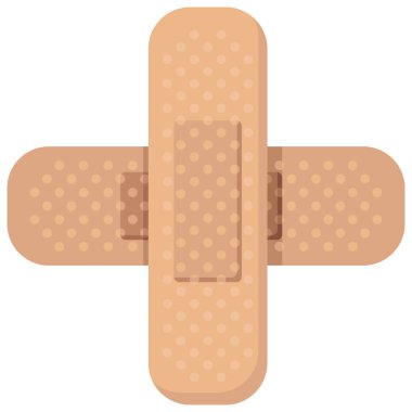 Sargı bezi elastik tıbbi bantlar, ilk yardım etiketleri yaralanma ya da çizik önleyici ilaçlar, antibakteriyel kapaklı yara bandı düz bir tarzda..