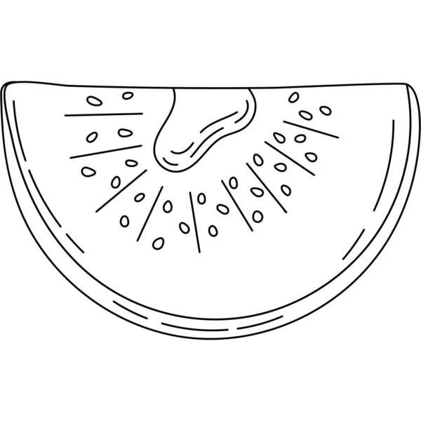 Фрукты Овощи Линии Иконы Пачка Знаков Модном Стиле Наброски Тропической — стоковый вектор