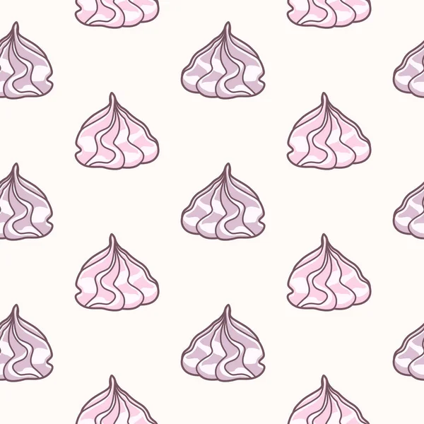 Векторний Безшовний Візерунок Рожевими Фіолетовими Обертаннями Бежевому Фоні — стоковий вектор