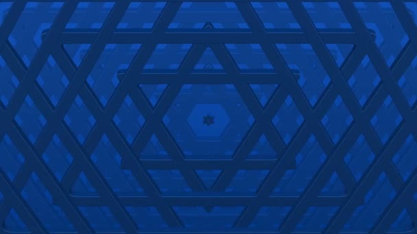 Concept Judaism Background Dark Blue Stars David Grow Light Blue — Stockvideo