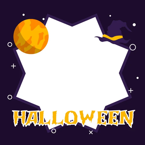 Illustration Vecteur Thèmes Halloween Cadre Photomaton Sur Fête Avec Ornement — Image vectorielle