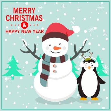 Mutlu Noeller ve yeni yıl afişi, tebrik kartı, poster, tatil kapağı, başlık. Bir deseni olan Noel tasarımı, Noel ağacı, top, gece arkaplanda kar