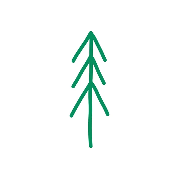 Árvore Natal Simples Minimalista Ilustração Vetorial Plana Isolada Sobre Fundo —  Vetores de Stock