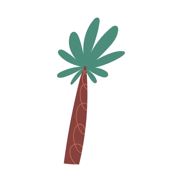 Palmera Ilustración Vectorial Dibujada Mano Aislada Sobre Fondo Blanco Árbol — Archivo Imágenes Vectoriales