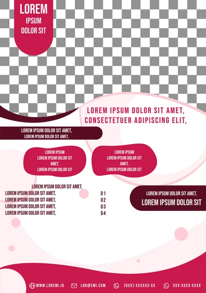 Pembe geometrik şekilli iş broşu şürünün ön kapağı