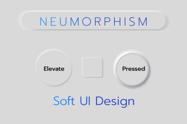 Neumorphism Bottons Soft Ui Design.UI şablon uygulamaları.