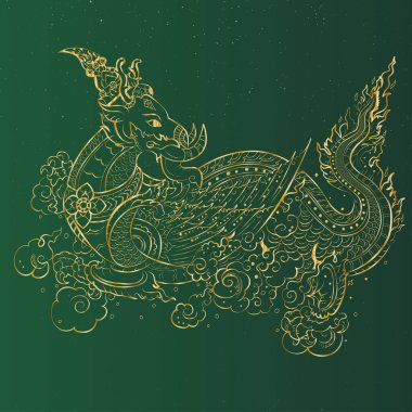 Efsanevi yaratık, Tayland Düzeni, Lüks Arkaplan.