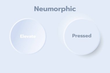 3D Neumorphic Soft UI Design. 3D Bottons.