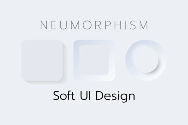 3D Neumorphic Soft UI Design. 3D Bottons.