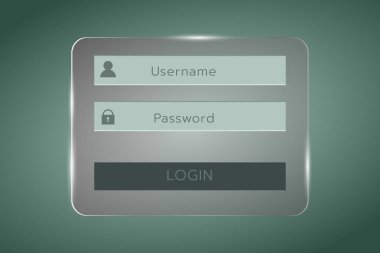 Oturum açma formu menü ile basit bir çizgi kutsal kişilerin resmi. Düşük Poli arka plan. Web tasarım için Web sitesi ögesi