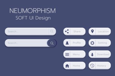 Neumorphism Botton Soft UI Tasarımı 