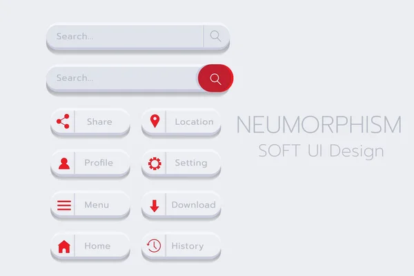 Neumorphism Botton Soft UI Tasarımı 
