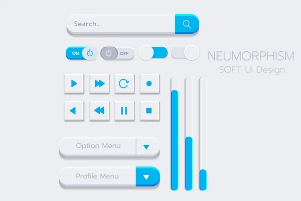 Neumorphism Botton Soft UI Tasarımı  