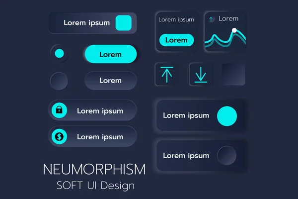 Neumorphism Botton Soft UI Tasarımı  