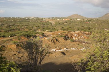 Kum tepelerinin manzarası, seçici odak