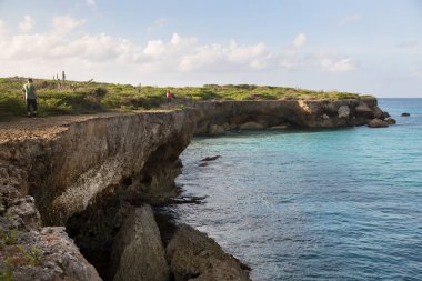 Kayalık kıyı şeridinin güzel manzarası 