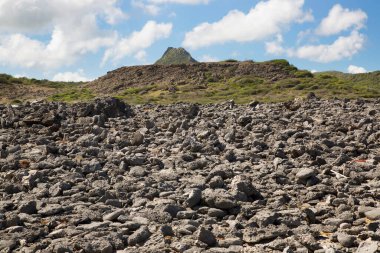 beautiful landscape with large stones  
