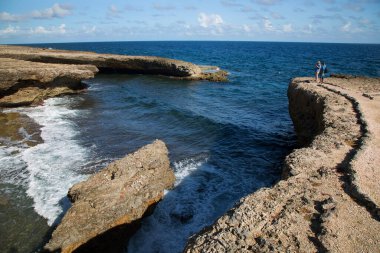 picturesque view of cliff sea coast 