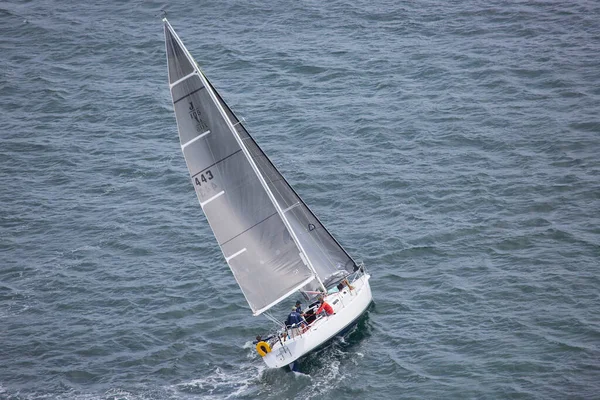 White Yacht Blue Sea Beautiful Summer Day — Foto Stock