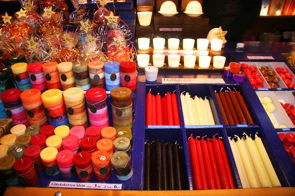 Beautiful Colorful Candles Souvenirs Store — Stock Photo, Image