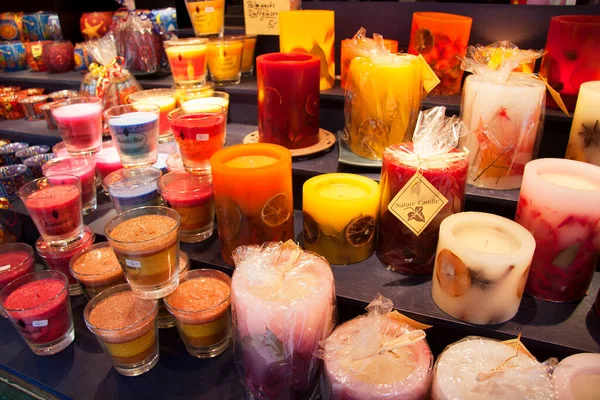 Beautiful Colorful Candles Store — Stock Photo, Image