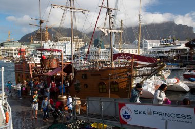 Eski liman kasabasının manzarası  