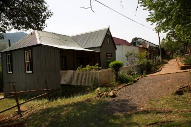 Village street view at daytime 