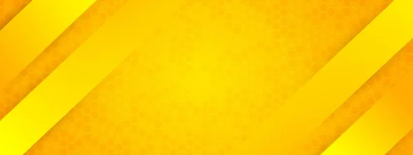 Желтый Абстрактный Фон Перемещение Трехмерных Линий Тенью Структура Сотов Шестиугольников — стоковый вектор
