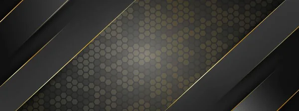 Абстрактный Фон Перемещайте Золотые Линии Тенью Структура Сотов Шестиугольников Мобильная — стоковый вектор