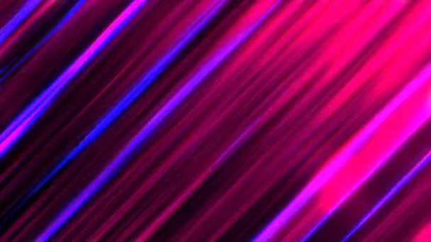 Abstract animation neon background of randomly moving lines, flashes. Background looping design. The headlights of cars. Speed simulation. Northern lights. Surge of energy. Light paths. LED strip. 4k — Stock Footage Abstract Animation Neon Background Randomly Moving Lines Flashes Background Looping — Stock Video