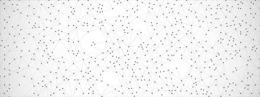  Yarım tonluk soyut bir arkaplan. Vektör tasarımı monokrom bilgi ızgarası. Hasarlı ağın yapısı, bağlantıları. Noktalar ve çizgiler şeklinde. Teknoloji, tıp, internet siteleri için poster. 3d oluşturma