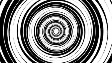 Hipnoz animasyon geçmişi. Yarım tonluk kaotik daire şeklinde bir çizgi, hareket eden bir labirent. İndirimler daire şeklinde dönüyor. Logo, sembol, tıp ve teknoloji için spiral çerçeve. 4k.