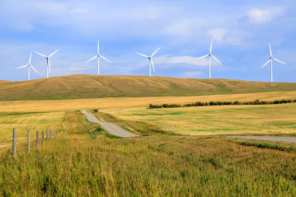 Енергія Вітру Або Енергія Вітру Використання Вітрових Турбін Виробництва Електроенергії — стокове фото