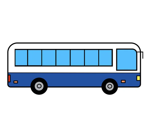 Illustrationszeichnung Eines Linienbusses Isoliert Auf Weißem Hintergrund — Stockfoto