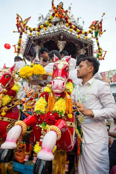 Georgetown Penang Malaysia Februari 2017 Hinduiska Anhängare Firar Den Högtidliga — Stockfoto