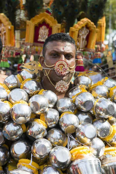 Georgetown Penang Malajzia 2017 Február Hindu Bhakták Hindu Istenség Lord — Stock Fotó