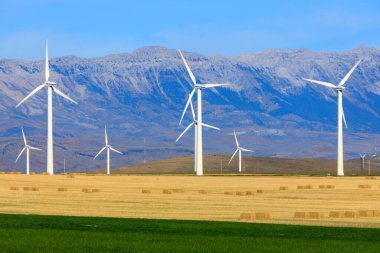 Rüzgar türbini rüzgarın kinetik enerjisini rüzgar çiftlikleri olarak bilinen tesislerde elektrik enerjisine dönüştüren bir cihazdır.. 